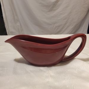 Vintage 30's Bauer Pottery USA Los Angeles Rose "Aladdin" Sauce Gravy Boat